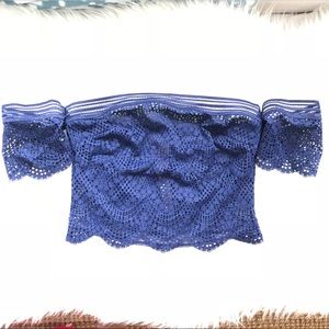 Victoria’s Secret Boho Off Shoulder Blue Bralette